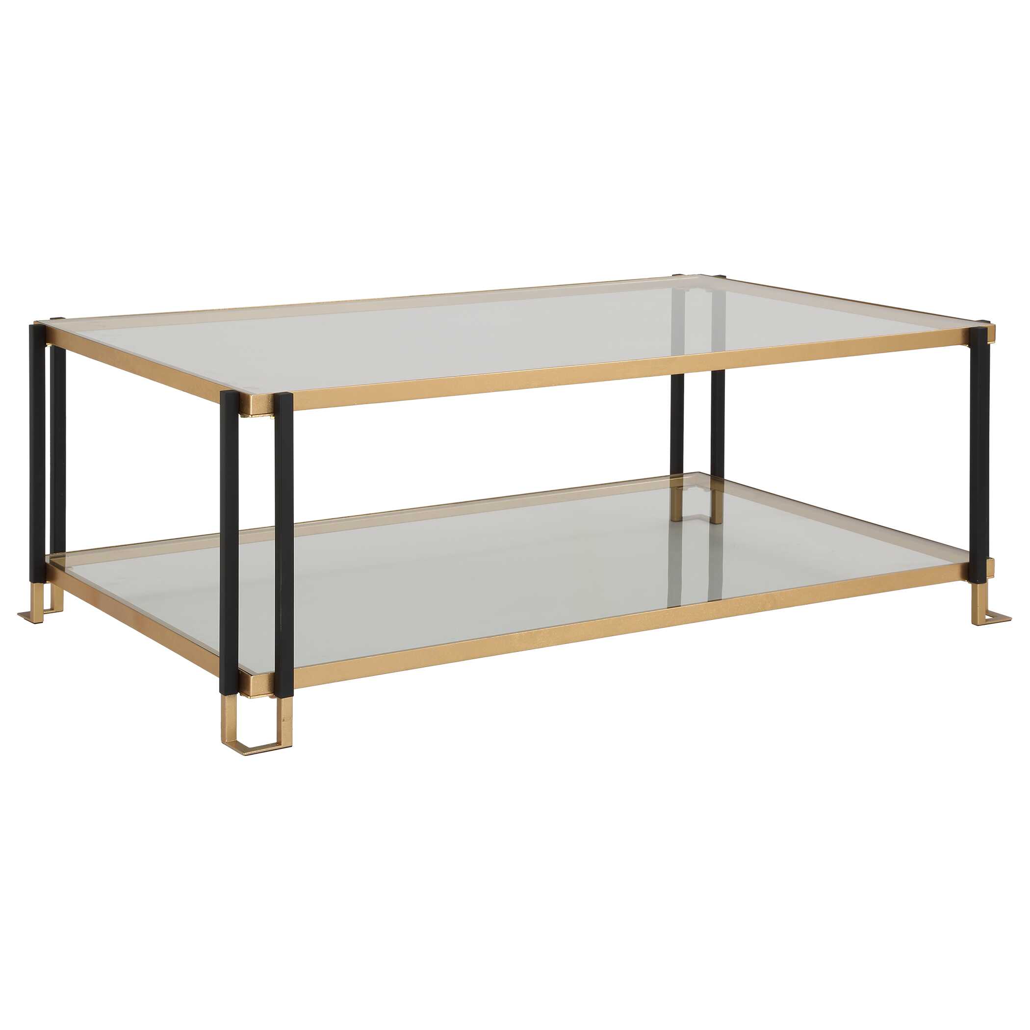 Kentmore Glass Coffee Table, Furniture by Uttermost, 48" width x 17" height x 30" depth View 5