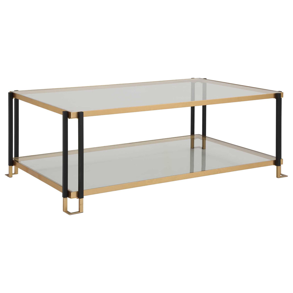 Kentmore Glass Coffee Table, by Uttermost, 48" width x 17" height x 30" depth View 5
