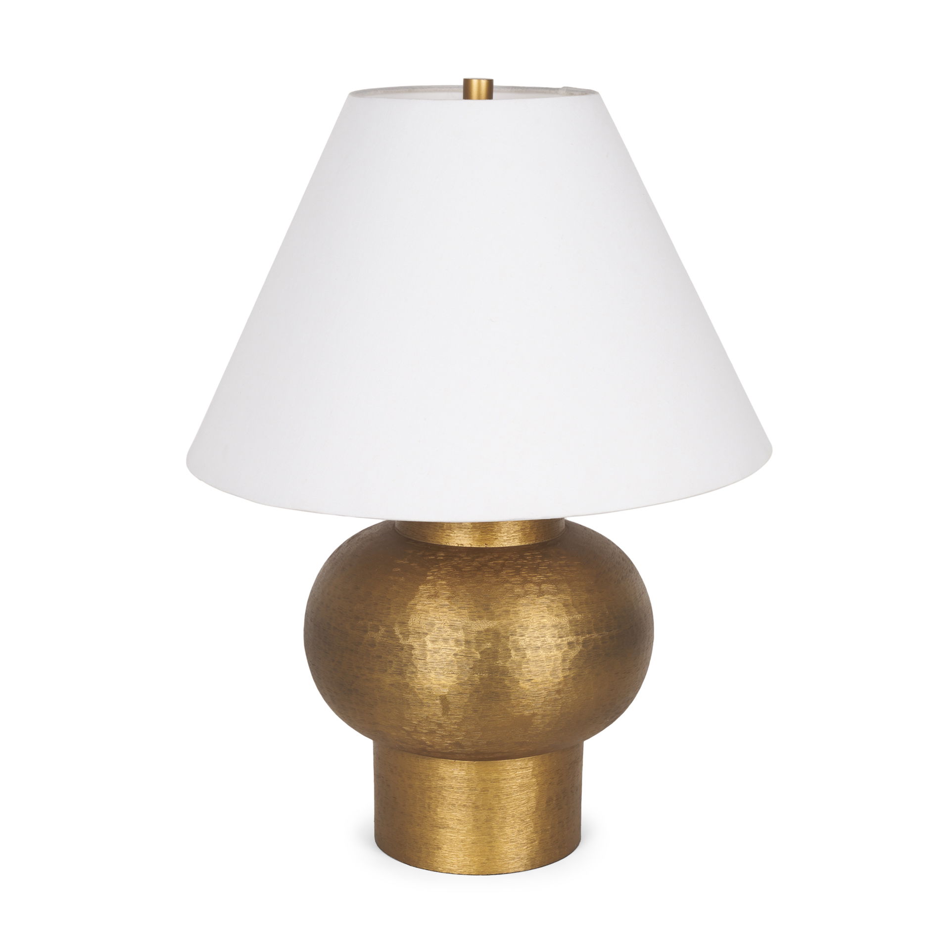 Salaah Antique Gold Brushed Metal with Cream Shade Table Lamp large image 