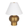 Salaah Antique Gold Brushed Metal with Cream Shade Table Lamp thumbnail 0