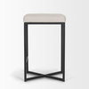 Frodo Backless 26.5in Seat Counter Stool | Counter White Fabric, Counter & Bar Stool by Mercana, 16.5" length x 16.5" width x 26.5" height thumbnail 7