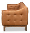 Isaac Leather Sofa, by Sarreid, 2'6" length x 6'5" width x 2'7" height thumbnail 10