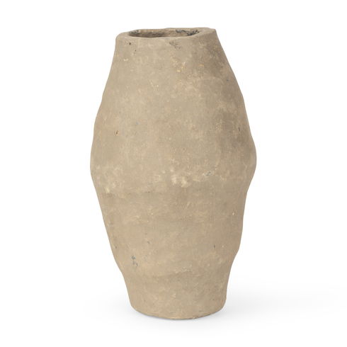 Rundal Small Gray Paper Mache Vase