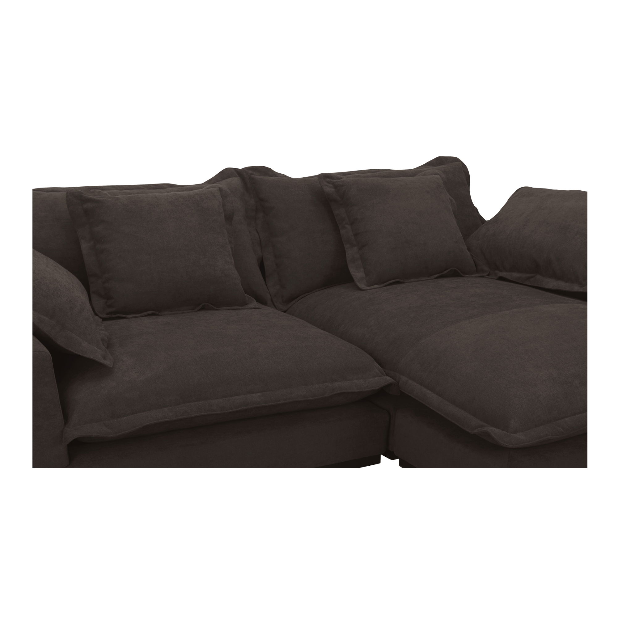 Daydream Sectional Dark Brown large image 
