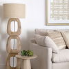 Kelvin Floor Lamp Natural Brown, by Dovetail, 20" width x 62.68" height x 20" diameter x 20" depth thumbnail 2