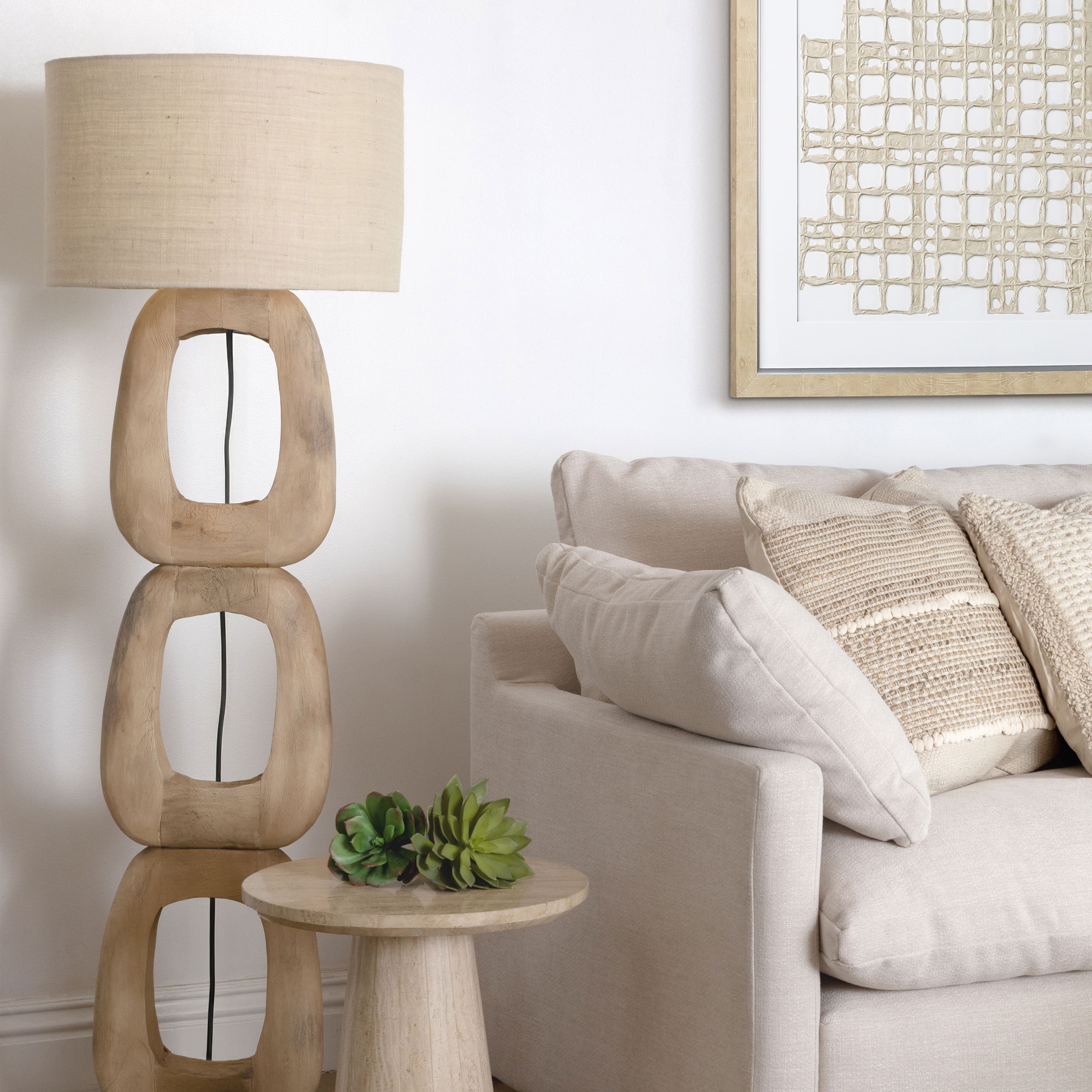 Kelvin Floor Lamp Natural Brown large image 