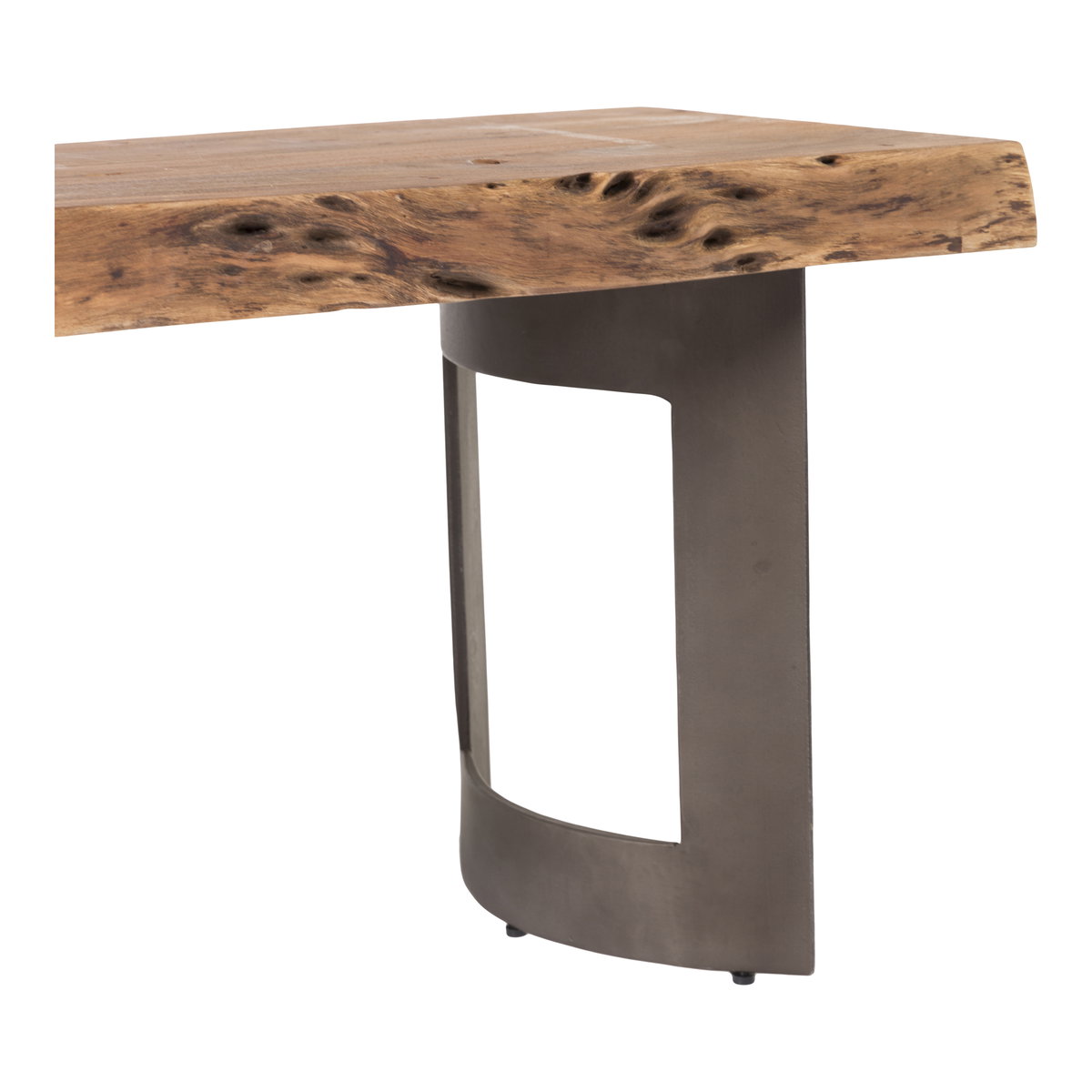 Bent Bench Large Brown, Benche by Moe's Home, 108" width x 18" height x 15" depth View 7