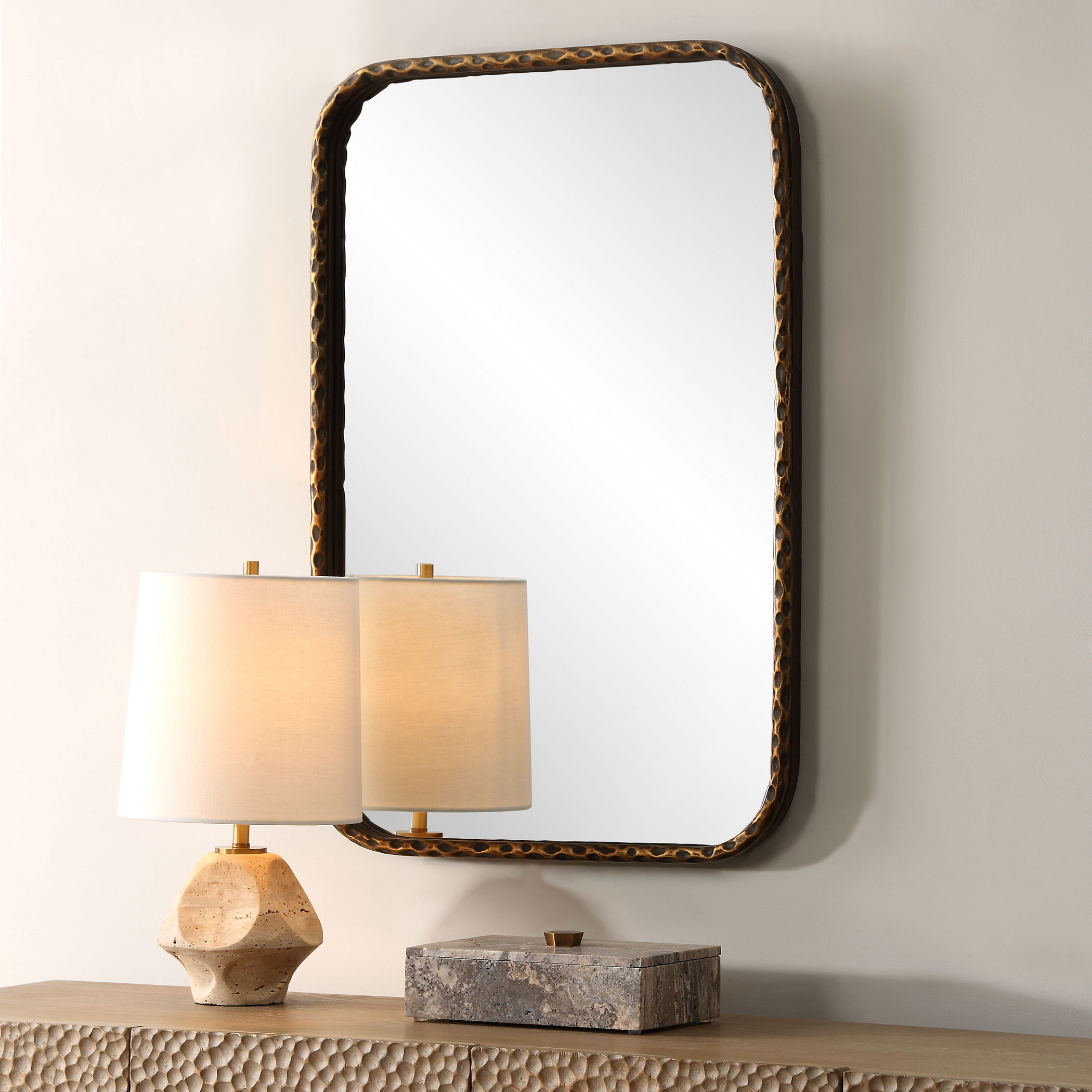 A Little Knotty Bronze Vanity Mirror large image 