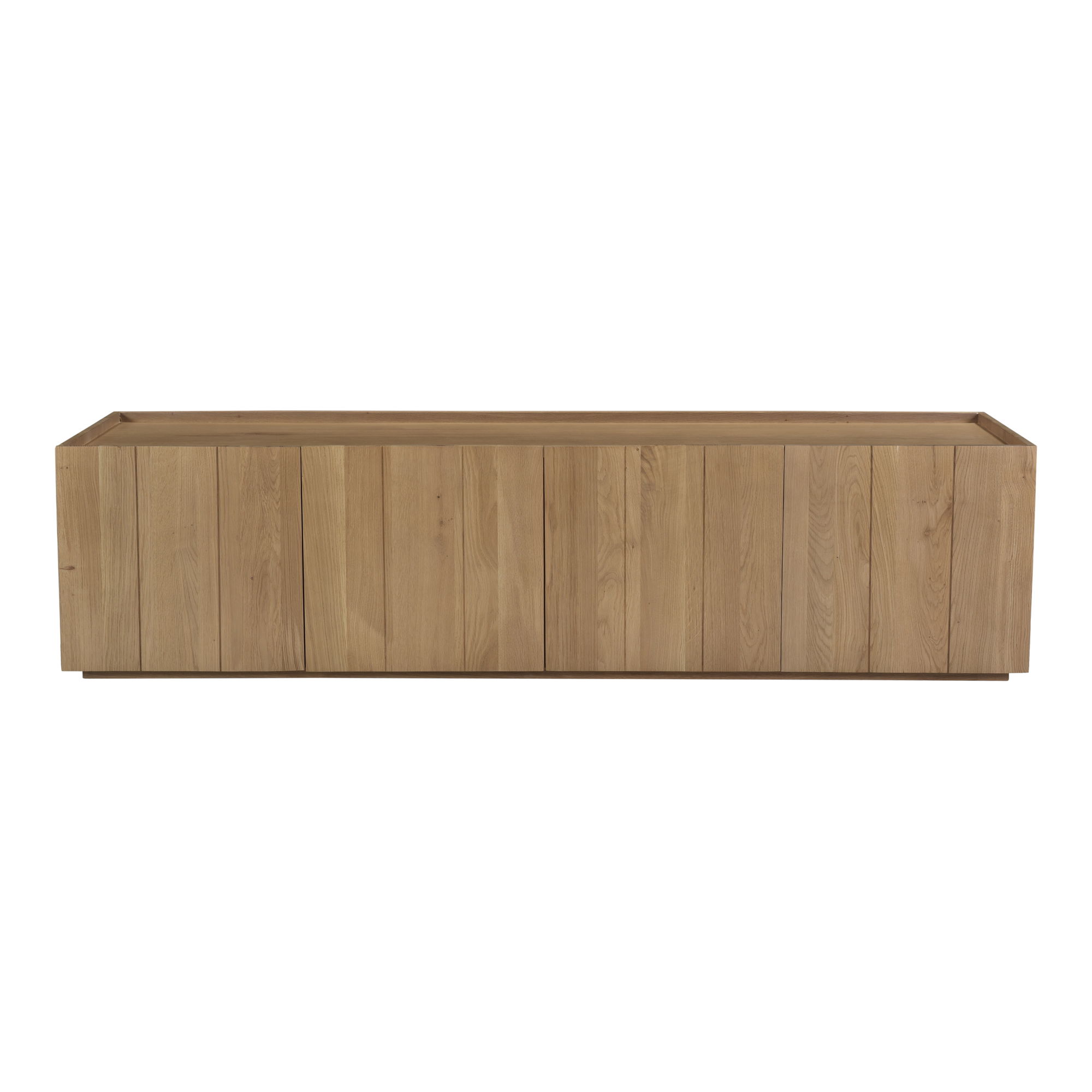 Plank Media Cabinet Natural, Media Console by Moe's Home, 72" width x 18" height x 19" depth View 1