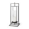 Albus I Large Black Metal Rectangular Table Candle Holder, Candles & Candle Holder by Mercana, 9.25" length x 9.25" width x 23.82" height thumbnail 1