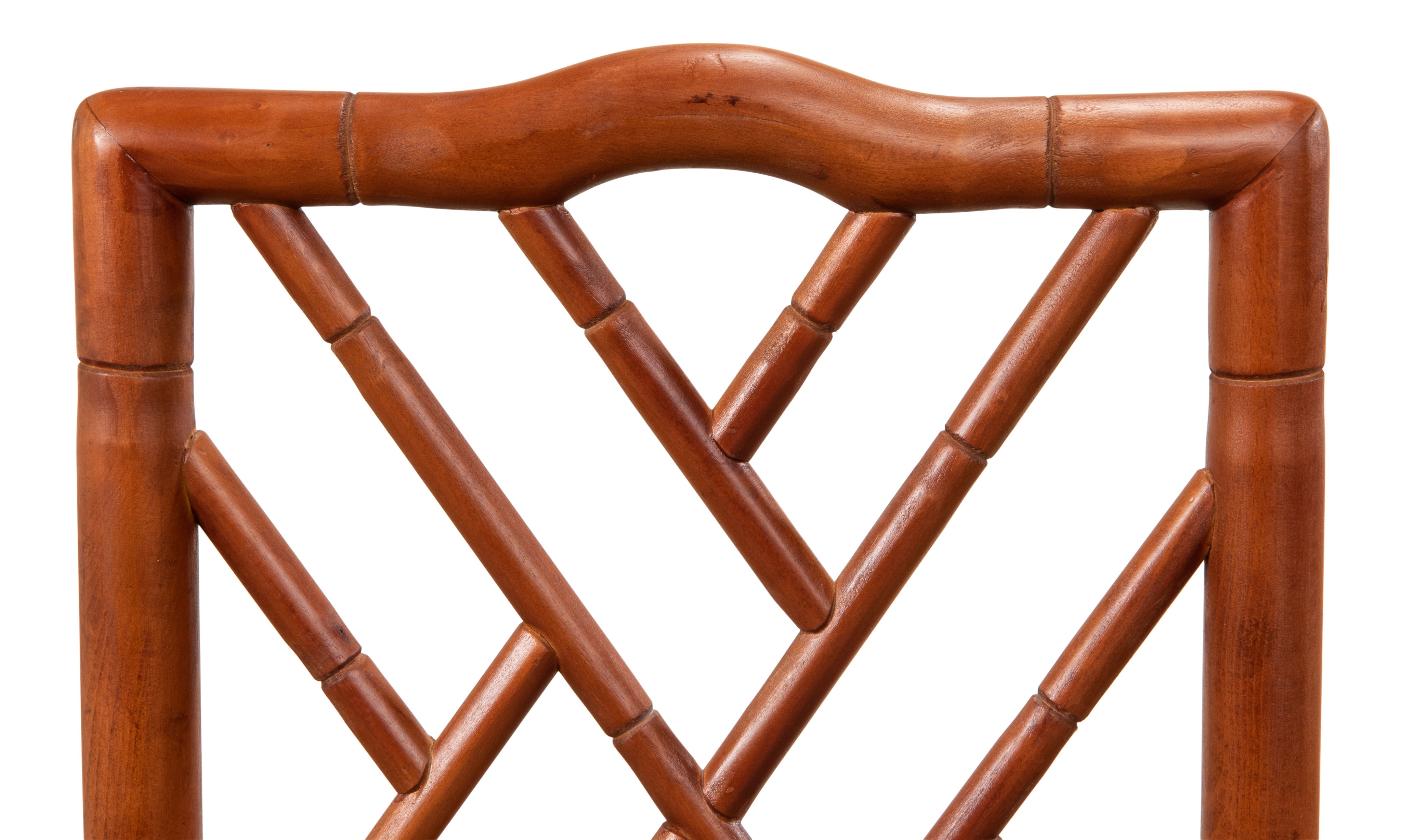 Brighton Bamboo Side Chair, Dining Chair by Sarreid, 17" length x 22" width x 39" height View 5