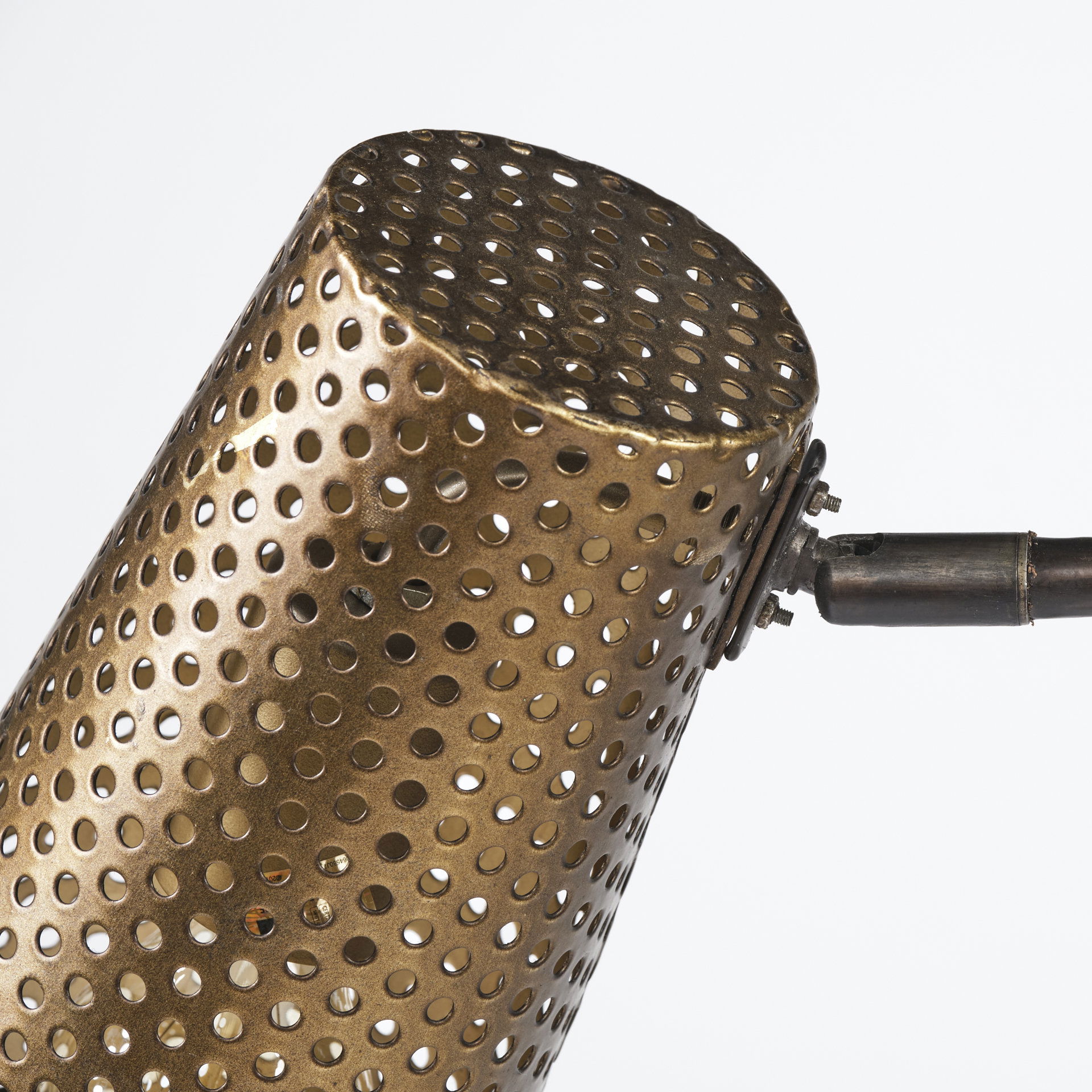 Wesley I 11x10.2 Gold Toned Perforated Metal Cone Wall Sconce large image 