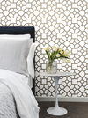 Hedgerow Trellis Taupe & Gold Peel & Stick Wallpaper, by York Wall, 20' length x 1'8.5" width x 0.02" depth thumbnail 2