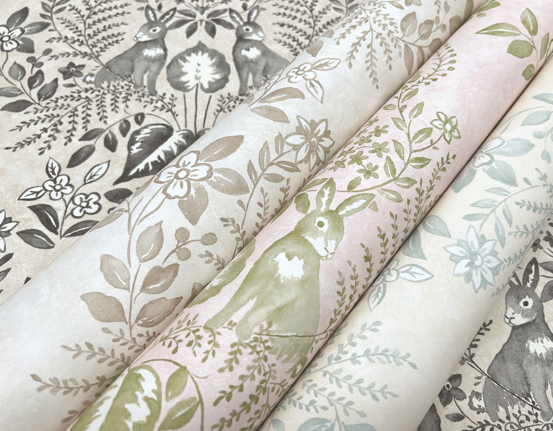 Cottontail Toile Wicker Peel & Stick Wallpaper large image 
