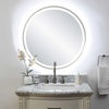 Crofton Lighted Brass Round Mirror, by Uttermost, 2'8" width x 2'8" height x 2.12" depth thumbnail 4