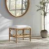 Laguna Small White Bench, Benche by Uttermost, 24" width x 20" height x 16" depth thumbnail 2