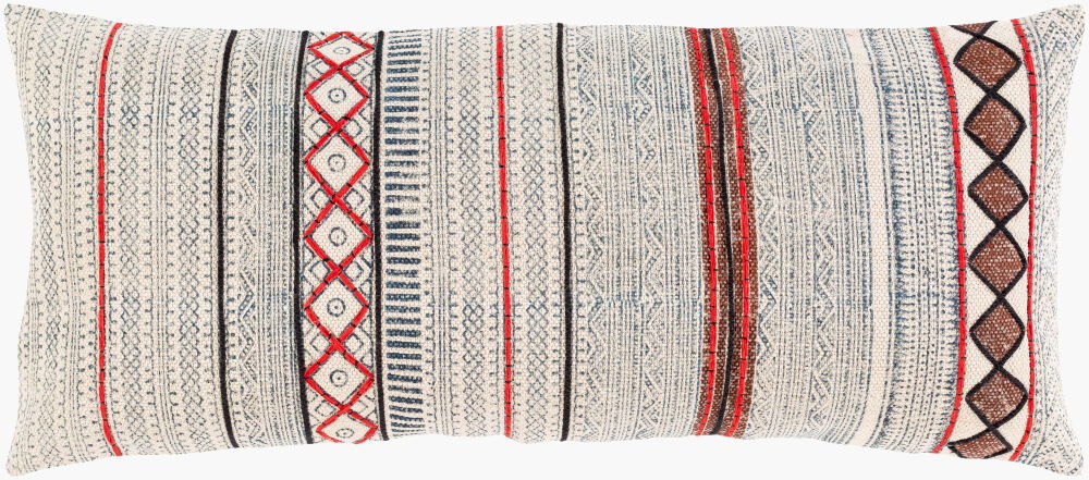 Zoya Lumbar Pillow Down, Decorative Pillow by Surya, 14" length x 32" width