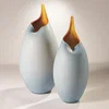 Frosted Vase w/Amber Casing, by Global Views, 7.25" width x 18.25" height x 7.25" depth thumbnail 5