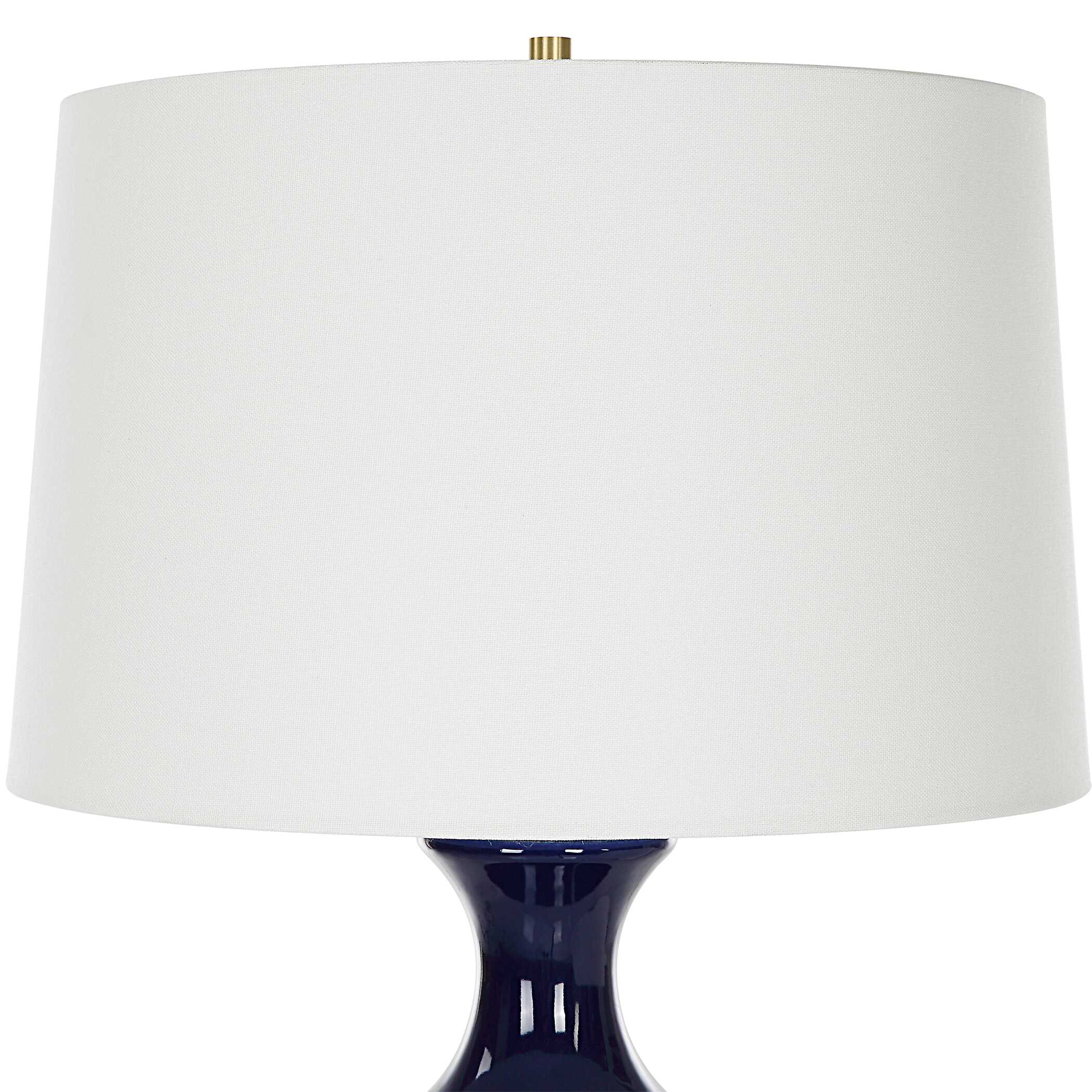 Coil Sculpted Blue Table Lamp, by Uttermost, 15" width x 28.75" height x 15" depth View 6