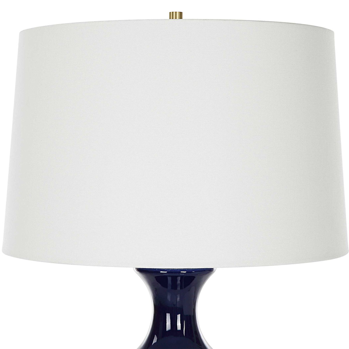 Coil Sculpted Blue Table Lamp, by Uttermost, 15" width x 28.75" height x 15" depth View 6