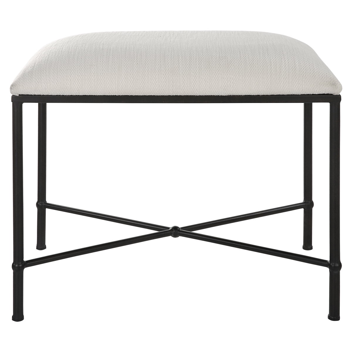 Avenham Small Black Framed Bench, Benche by Uttermost, 24" width x 20" height x 16" depth View 1