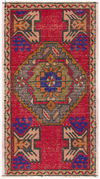 Antique One of a Kind Handmade Rug, by Surya, 3'1" length x 1'8" width thumbnail