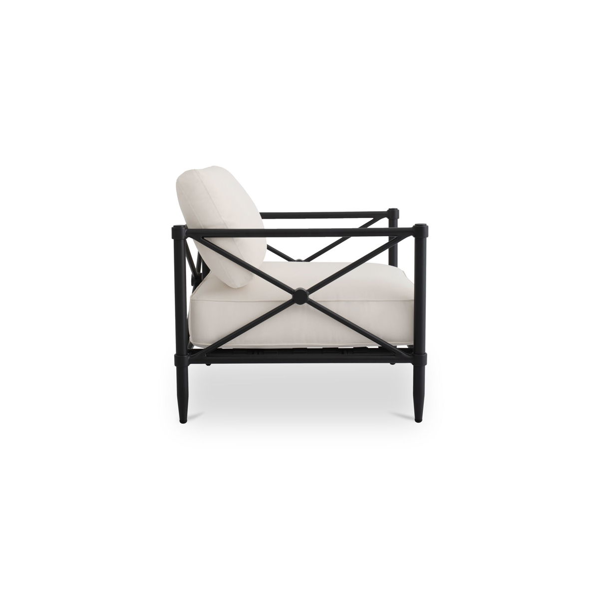 Willow Outdoor Accent Chair Cream, Outdoor Chair by Moe's Home, 2'8" width x 2'10" height x 2'8" depth View 3