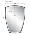 CREST MIRROR, by Uttermost, 25.25" width x 36" height x 1.5" depth thumbnail 3