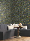 Peonies Black & Gold Wallpaper thumbnail 1