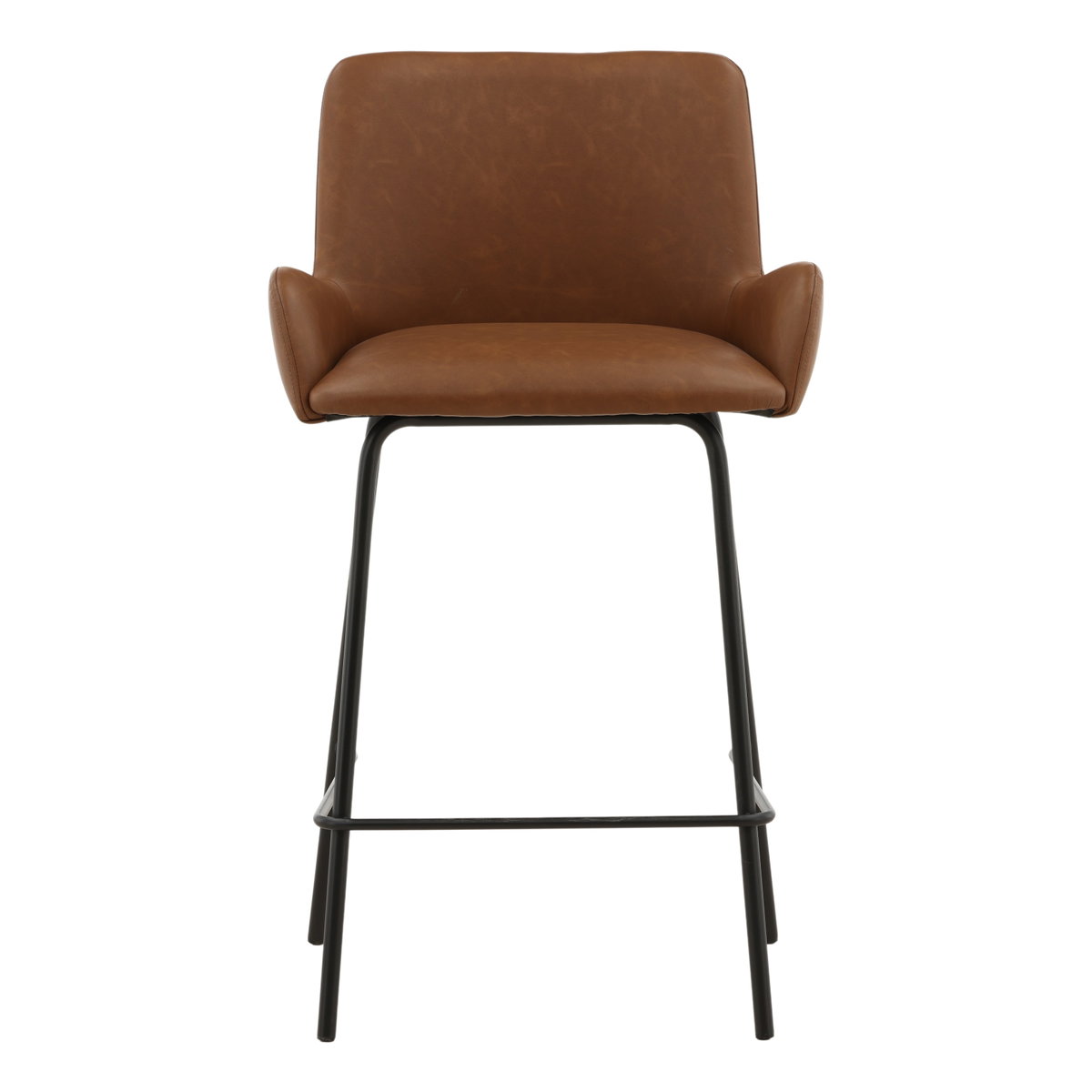 Zamar Counter Stool Set of 2 Saddle, Counter & Bar Stool by Dovetail, 21.5" width x 37.5" height x 20" depth View 2