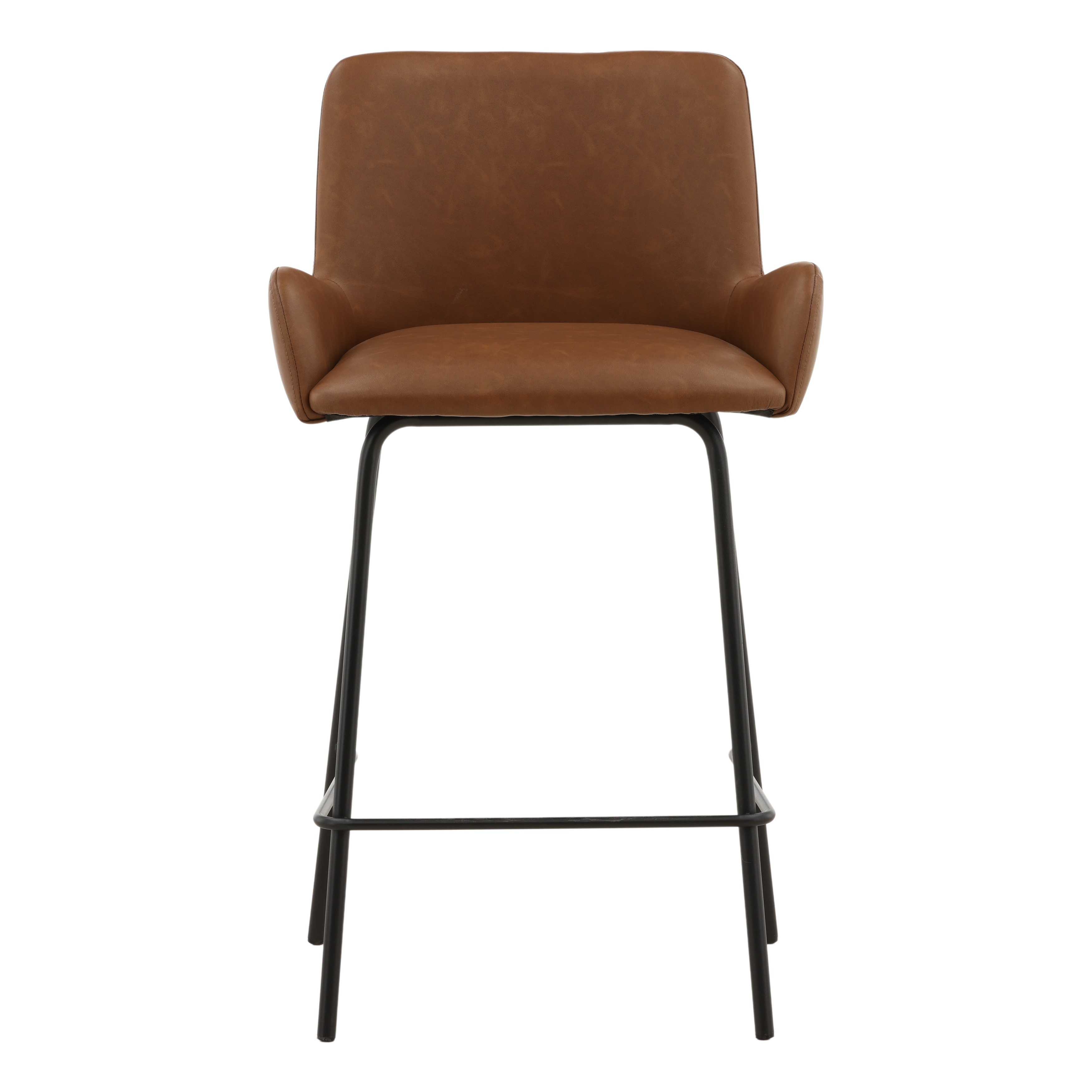 Zamar Counter Stool Set of 2 Saddle, Counter & Bar Stool by Dovetail, 21.75" width x 37.5" height x 20" depth View 2