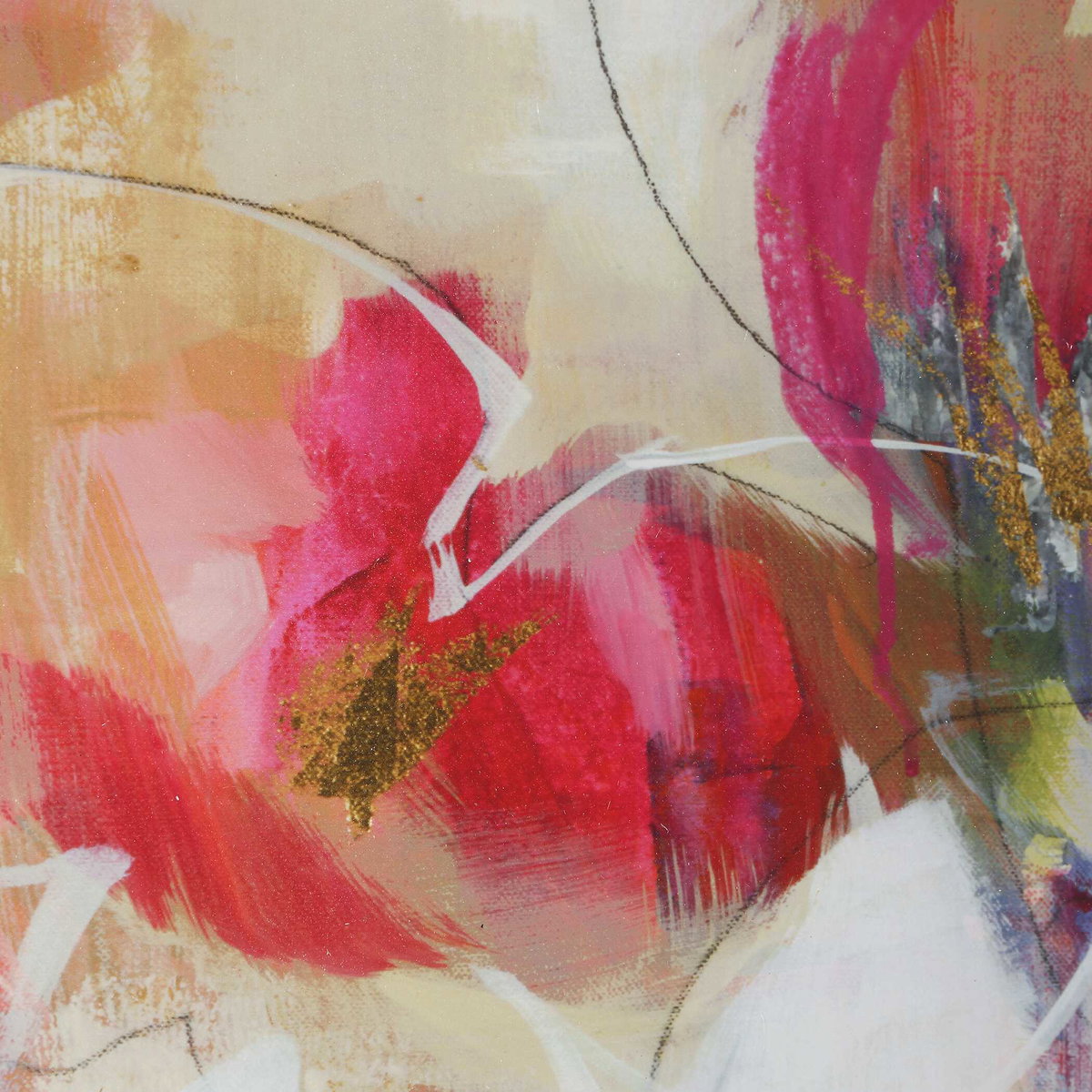 Fresh Start Red Abstract Prints Set/6, by Uttermost, 17" width x 17" height x 1.25" depth View 6