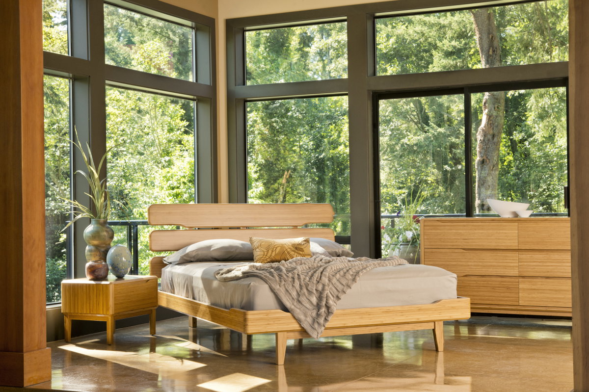 Currant Eastern King Platform Bed, Caramelized, by Greenington, 88" length x 81" width x 39.5" height View 10