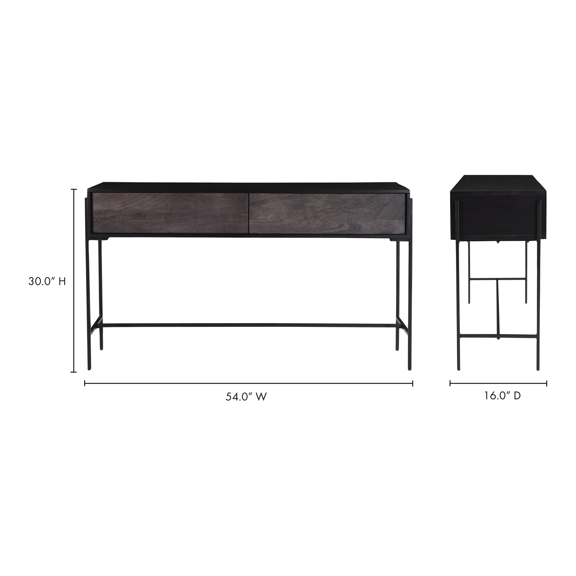 Tobin Console Table Charcoal Grey large image 