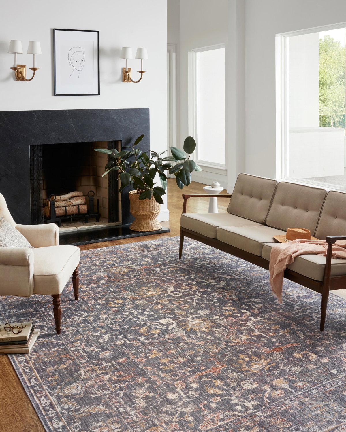 Chris Loves Julia x Loloi Rosemarie Rug, 1'6" length x 1'6" width View 2