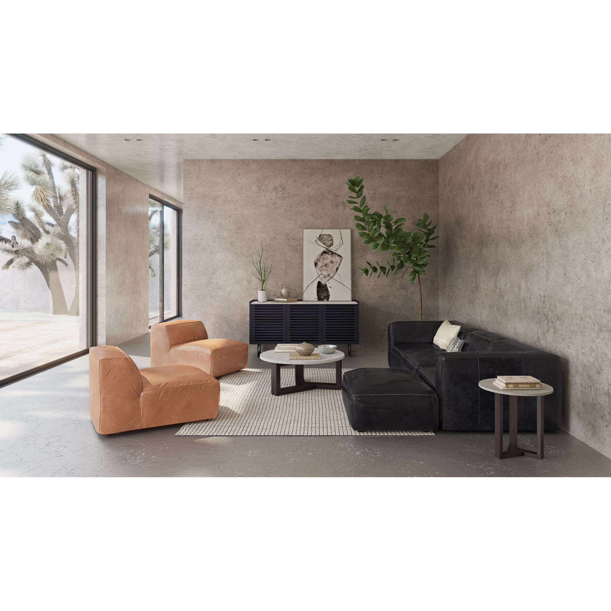 Paloma Sideboard Charcoal Grey large image 