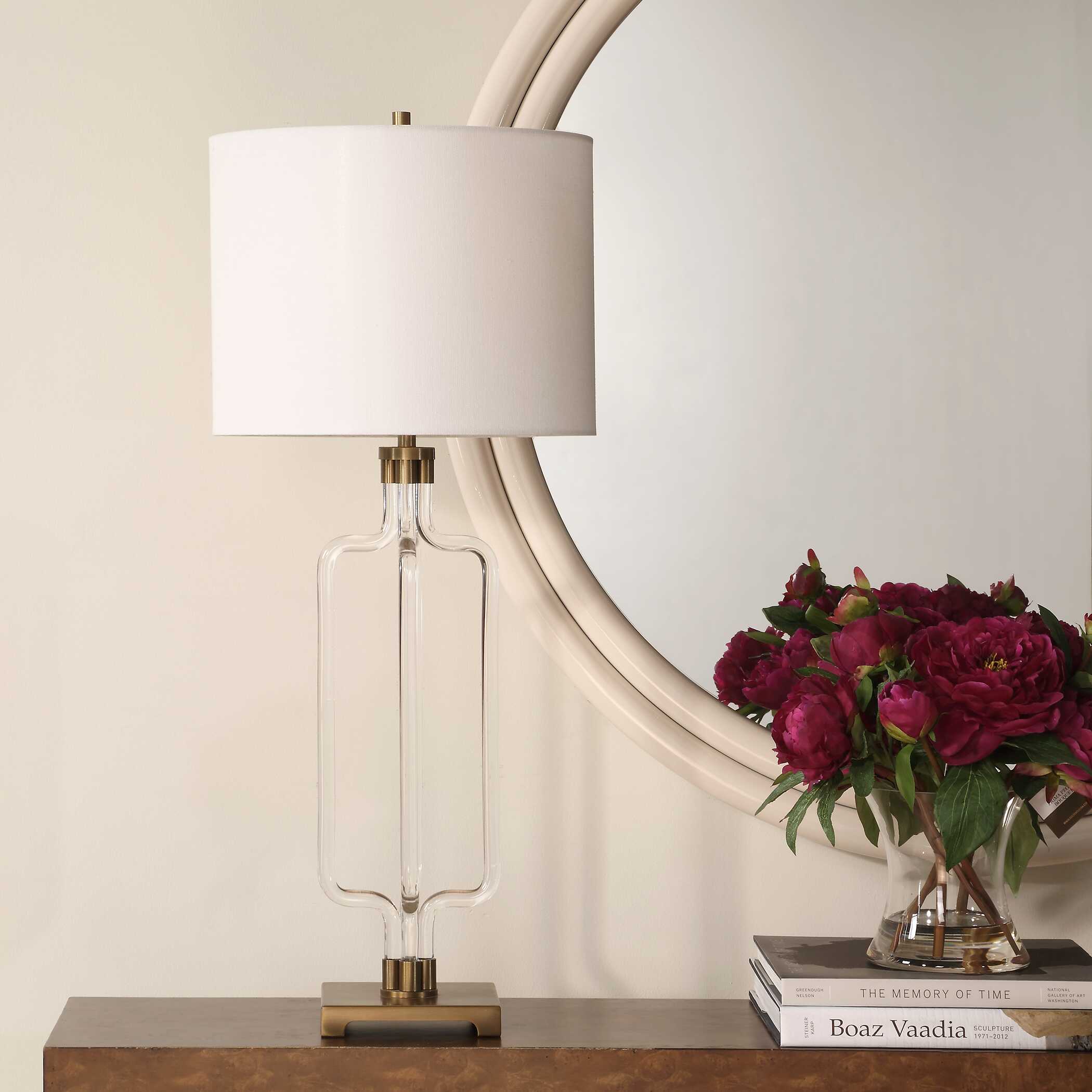 Outline Cordless LED Table Lamp, by Uttermost, 16" width x 30.75" height x 16" depth View 2