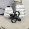 Delaney Large Gray Patterned Ceramic Vase thumbnail 3