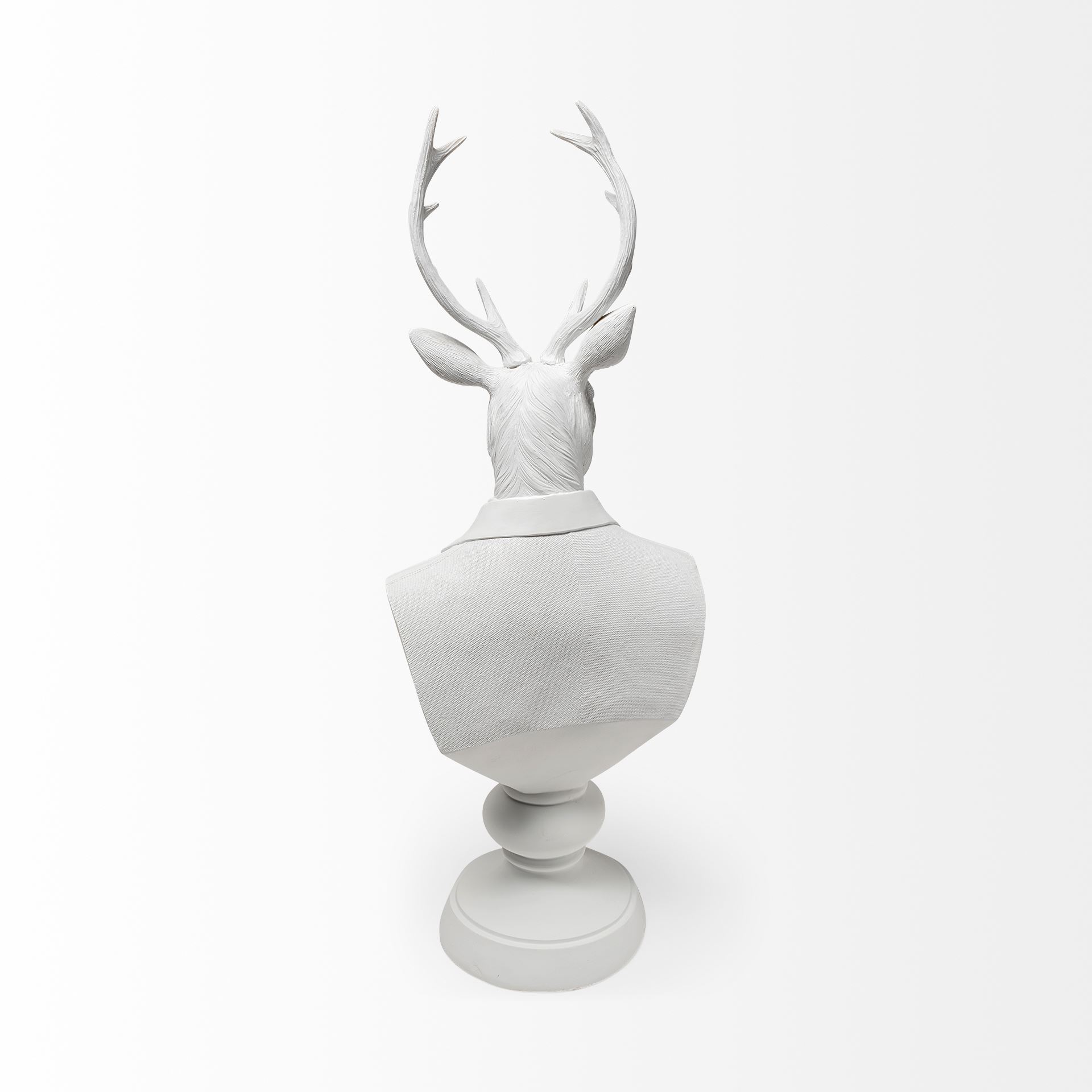 Mozart 8L x 6W White Resin Deer In A Suit, Decorative Object by Mercana, 8.27" length x 6.89" width x 23.23" height View 5