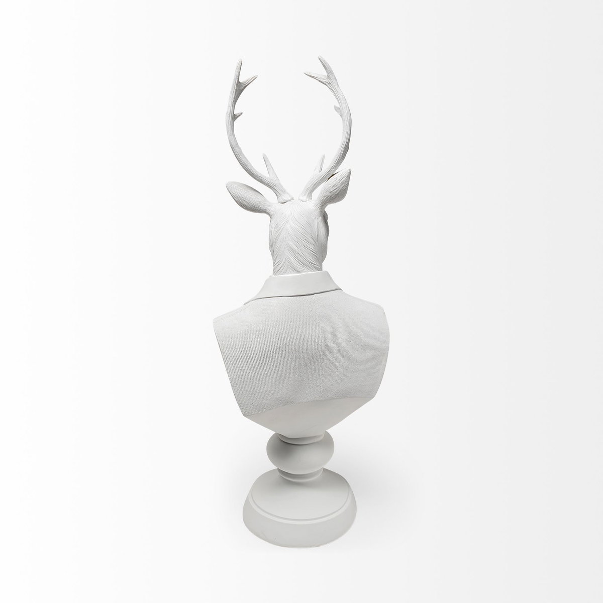 Mozart 8L x 6W White Resin Deer In A Suit, Decorative Object by Mercana, 8.27" length x 6.89" width x 23.23" height View 5