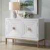 Aiken White 2 Door Cabinet, Furniture by Uttermost, 43.25" width x 31.12" height x 16" depth thumbnail 4