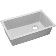 Online Designer Kitchen ELGU13322WH0 Quartz Classic 33" L x 17.25" W Undermount Kitchen Sink