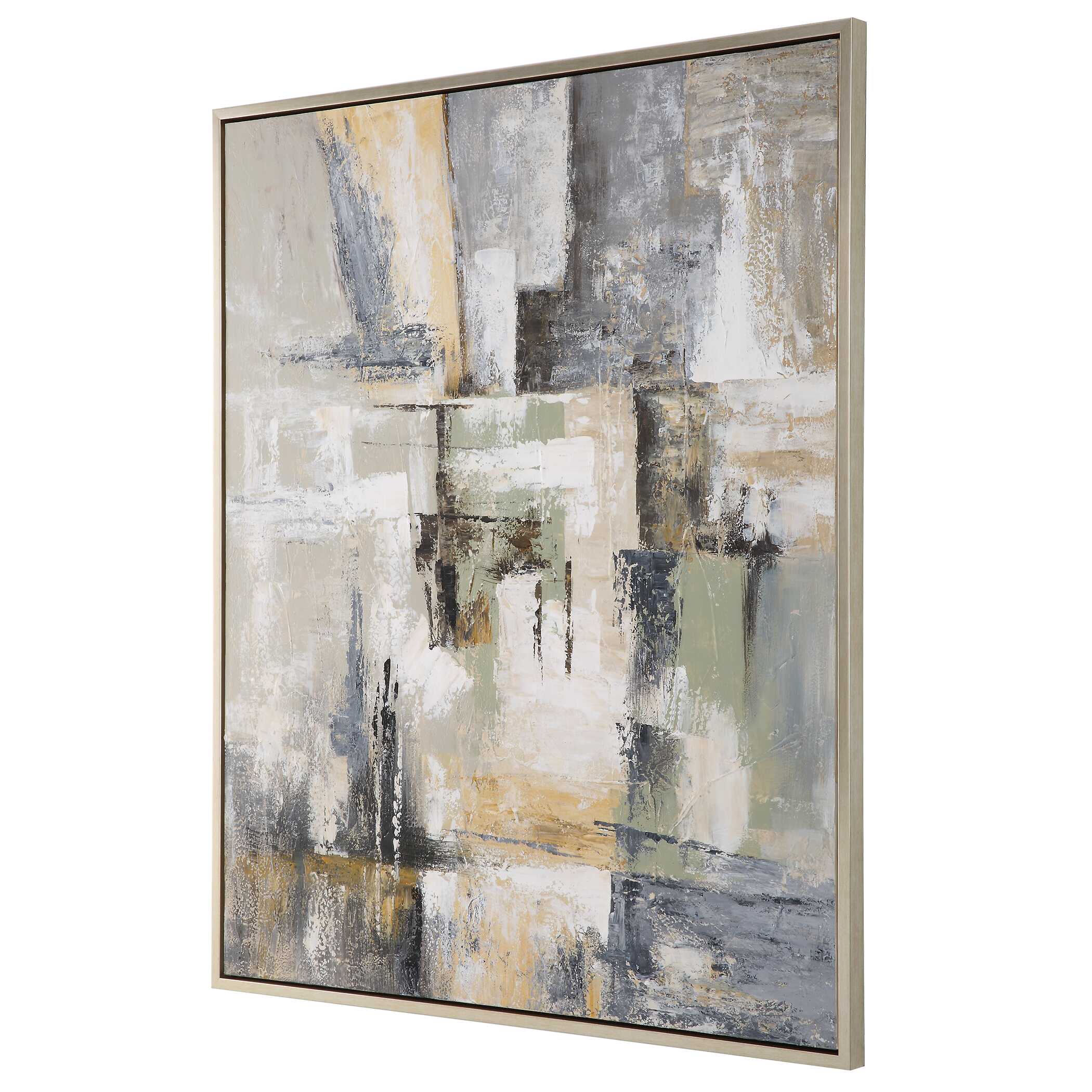 Intuition Hand Painted Abstract Art, Painting by Uttermost, 51.5" width x 41.5" height x 1.5" depth View 5