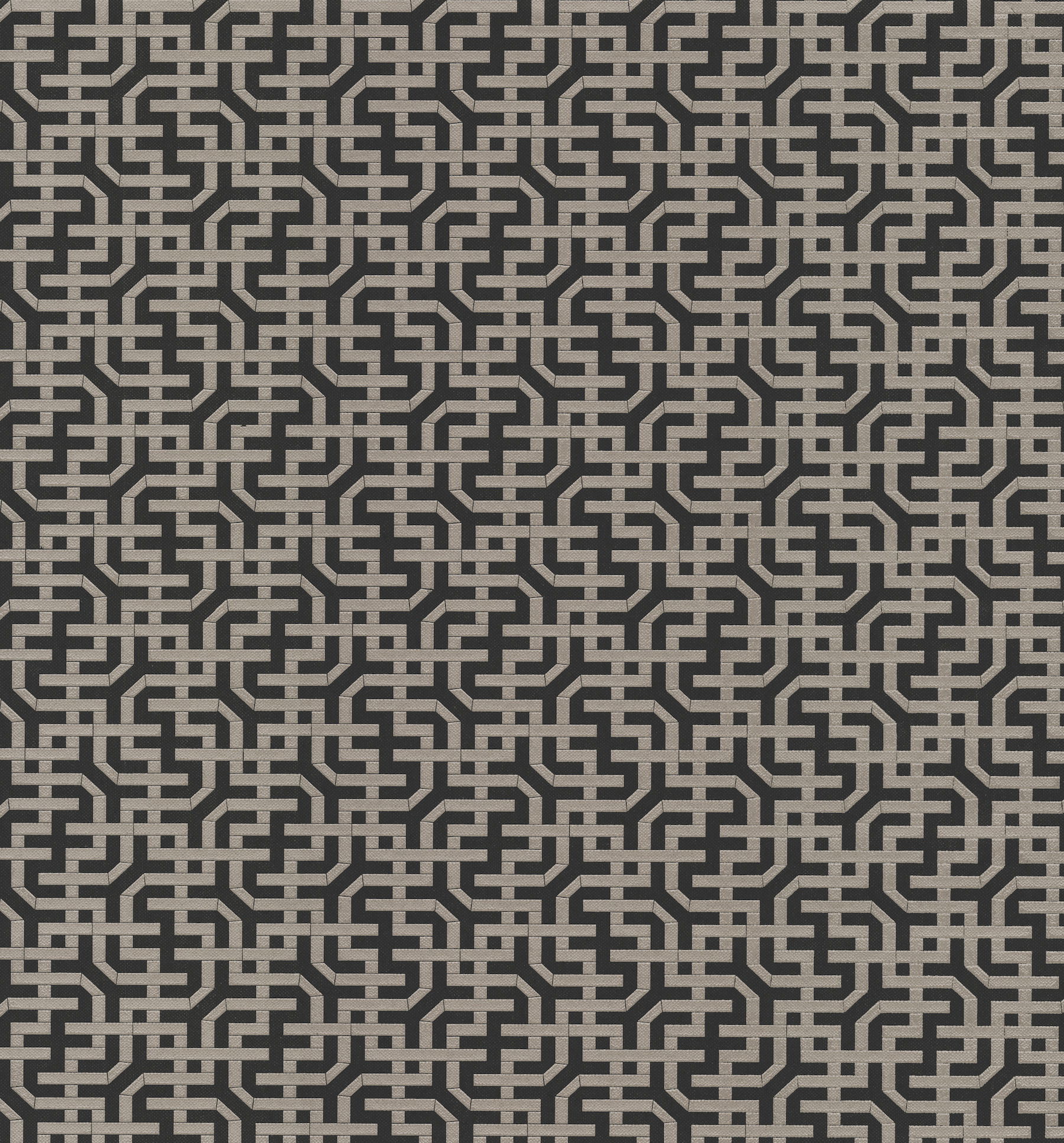Dynastic Lattice Black Wallpaper, by York Wall, 33' length x 1'8.5" width x 0.02" depth View 1