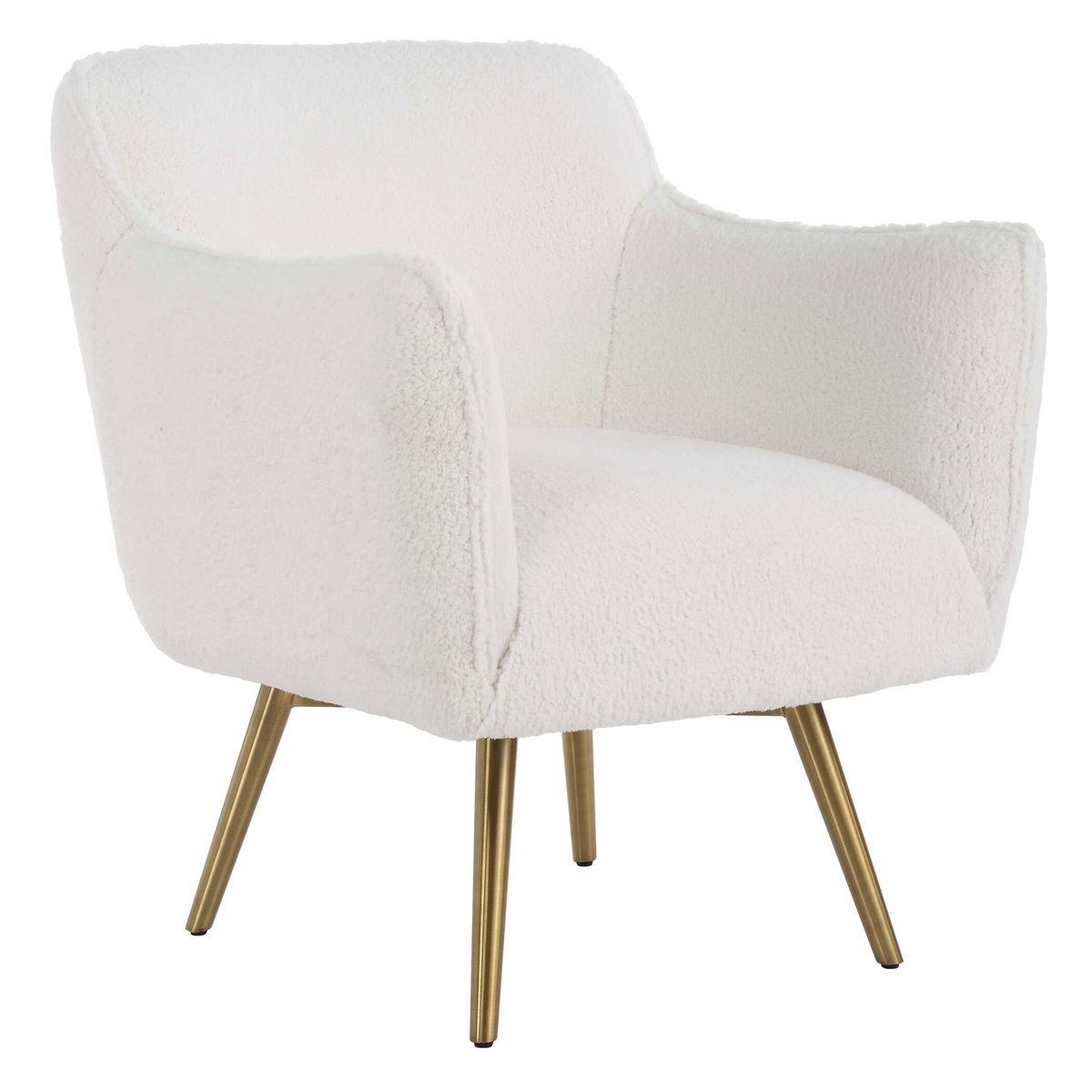 Oasis White Swivel Chair, Accent Chair by Uttermost, 29.5" width x 32" height x 33.5" depth View 5