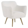 Oasis White Swivel Chair, Accent Chair by Uttermost, 29.5" width x 32" height x 33.5" depth thumbnail 5