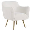 Oasis White Swivel Chair, Furniture by Uttermost, 29.5" width x 32" height x 33.5" depth thumbnail 5