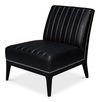 Agave Slipper Chair,Distilled Lthr, Blk thumbnail 0