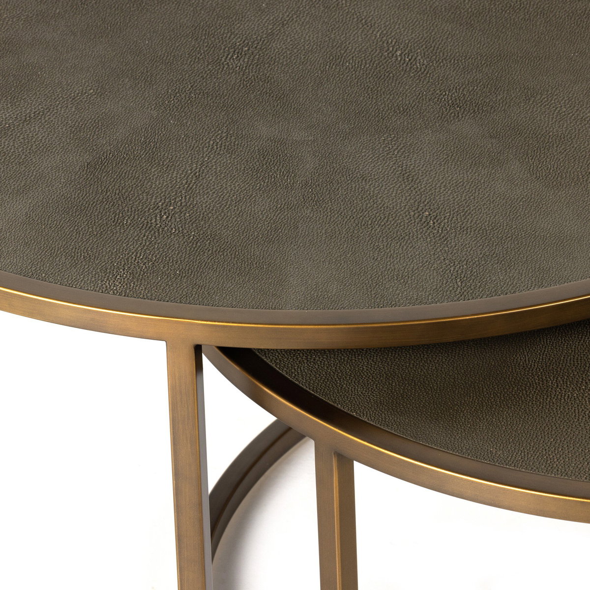 Shagreen Nesting Coffee Table, by Four Hands, 16" height x 38" depth View 5