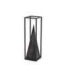 Memphis II (Medium) 4L x 4W Black Metal Pyramid In A Square Frame, Decorative Object by Mercana, 3.94" length x 4" width x 12.99" height thumbnail 1